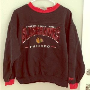 M, Blackhawks No-Hood Sweatshirt